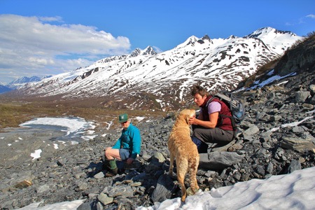 Making friends on a hike with a German lady